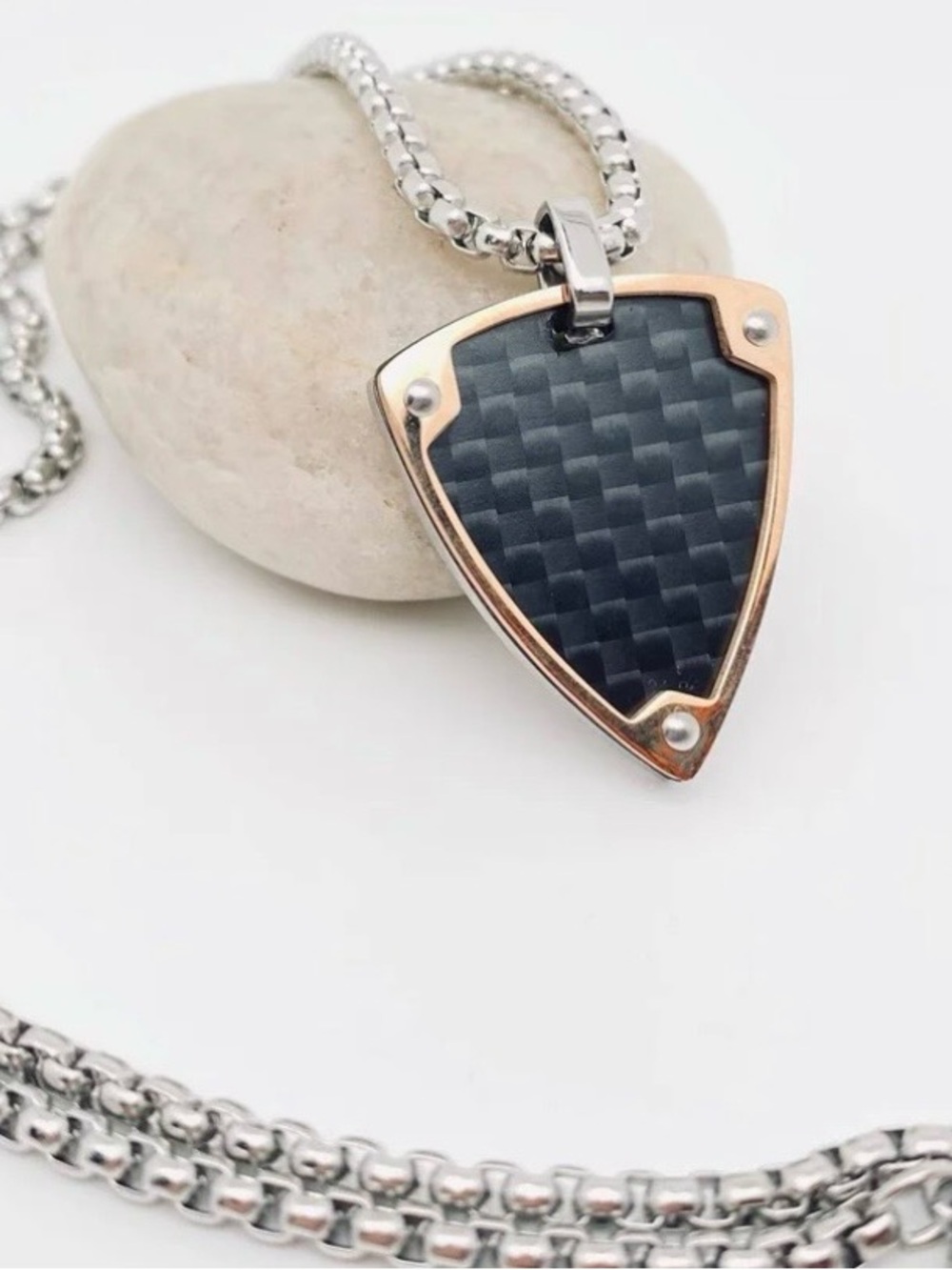Men's Shield Pendant Necklace